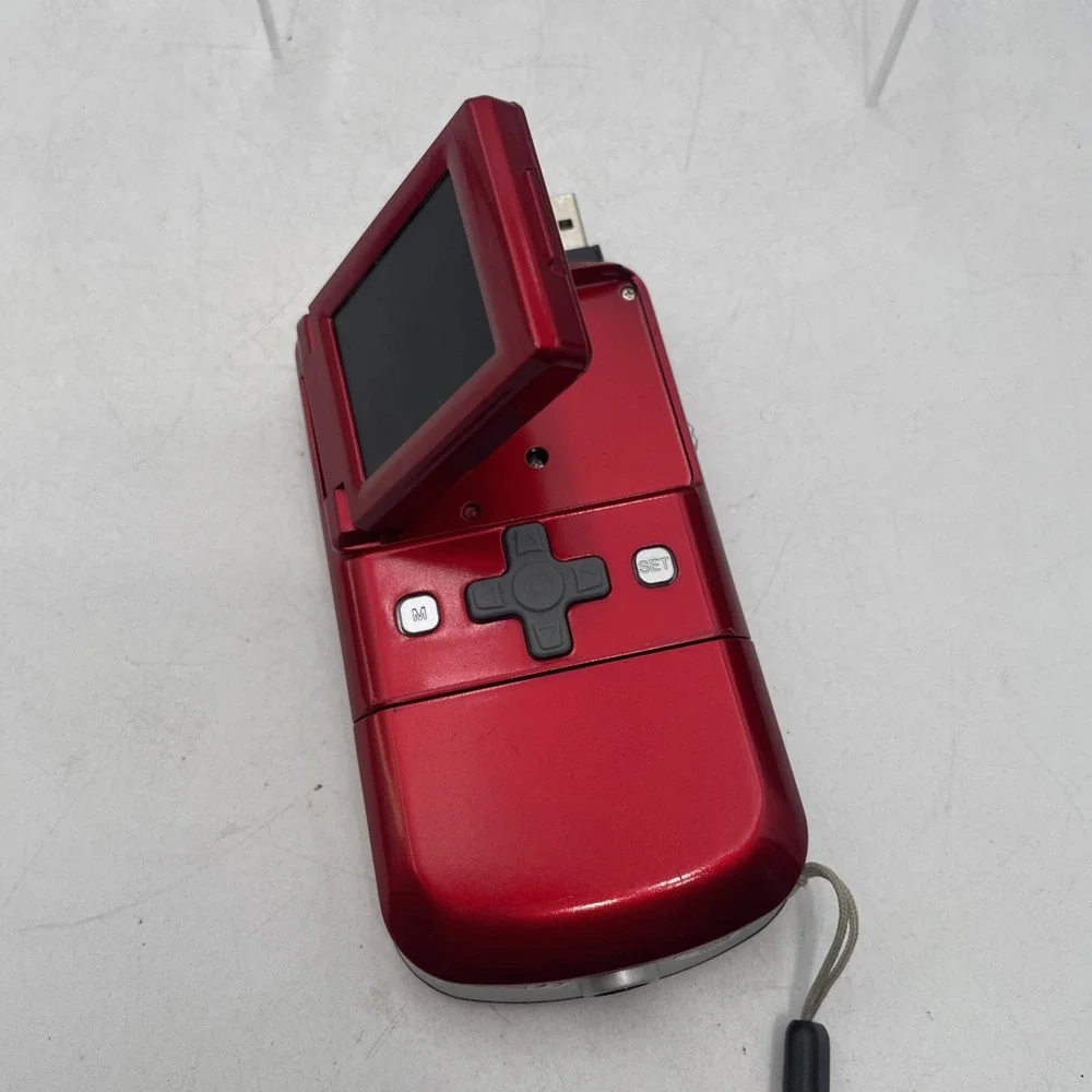 Vivitar DVR 610 HD Red Handheld Pocket Digital Recorder Tested & Working